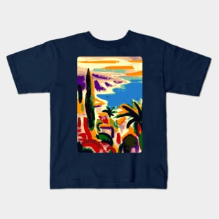 Capri Italy Art Poster Kids T-Shirt